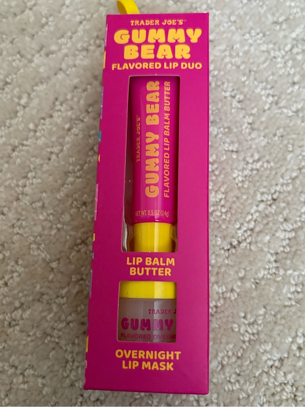 Trader Joe’s Gummy Bear Flavored Lip Duo - Lip Balm Butter & Overnight Lip Mask